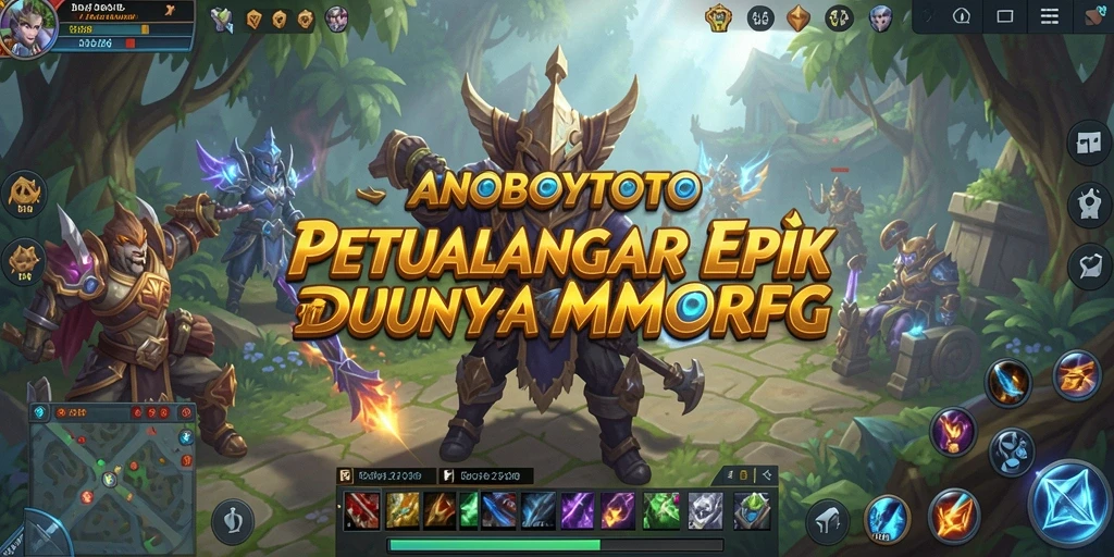 Screenshot gameplay ANOBOYTOTO menampilkan pertarungan epik antar pemain di dunia MMORPG.