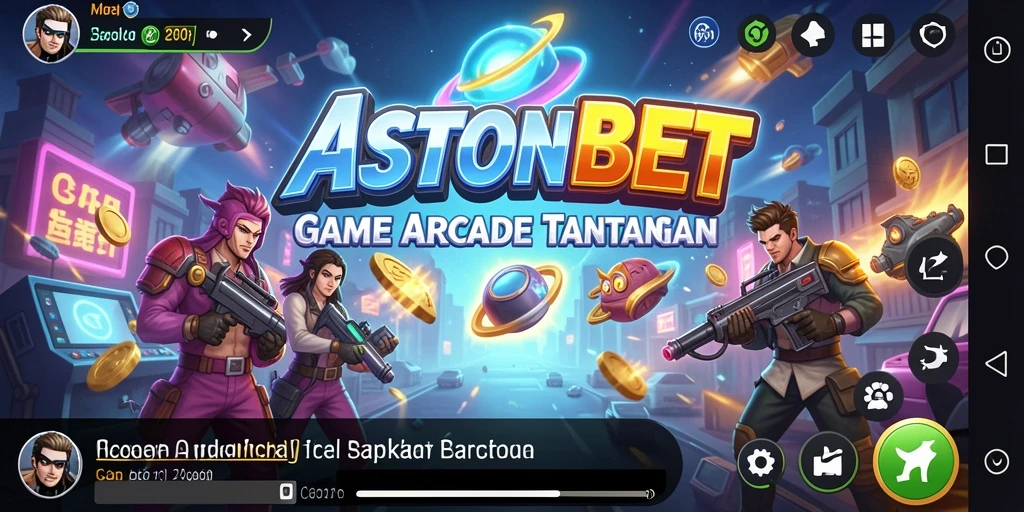 Screenshot menunjukkan aksi seru gameplay ASTONBET di level penuh tantangan.