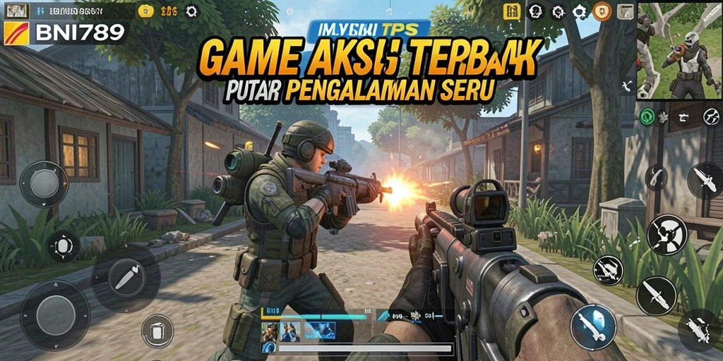 Screenshot gameplay BNI789 menampilkan aksi mendebarkan dari permainan TPS.