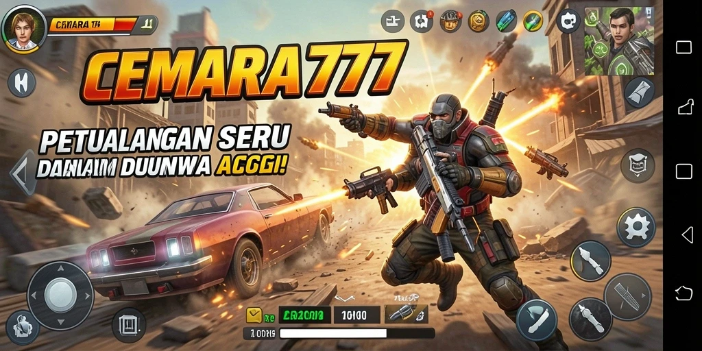 Tangkapan layar menunjukkan aksi seru CEMARA777 dengan pertarungan intens.