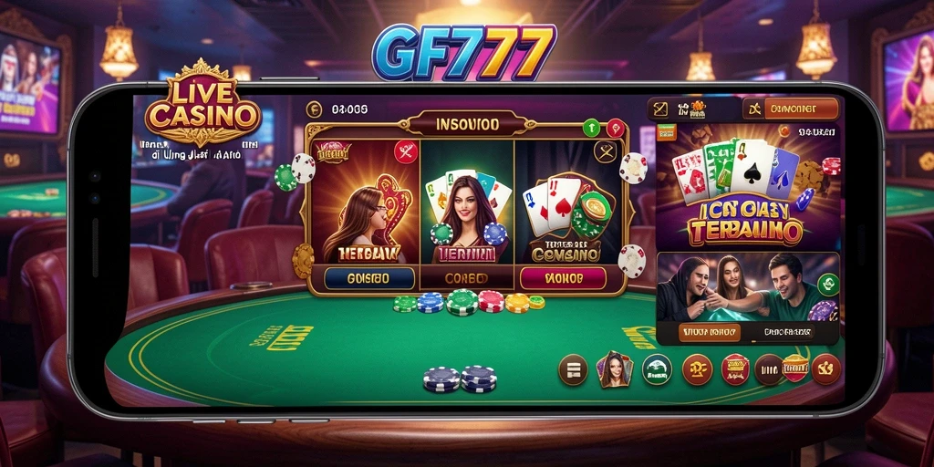 Tampilan gameplay Live Casino yang menarik dan interaktif di GF777.