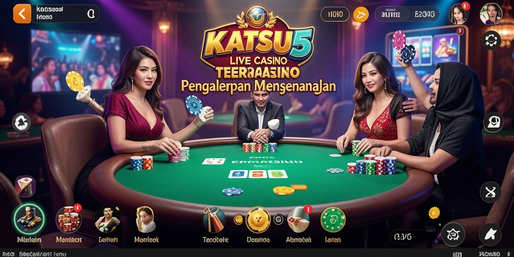Tampilan menarik dan interaksi langsung dalam permainan Live Casino KATSU5.