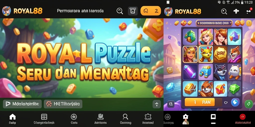 Screenshot gameplay ROYAL88 menunjukkan variasi puzzle yang seru.