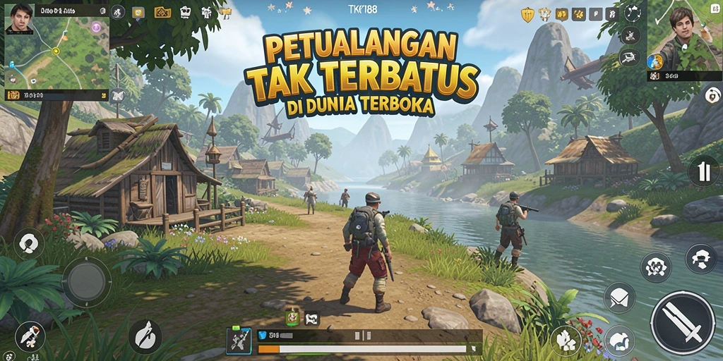Screenshot gameplay yang memperlihatkan dunia terbuka di TKP188.