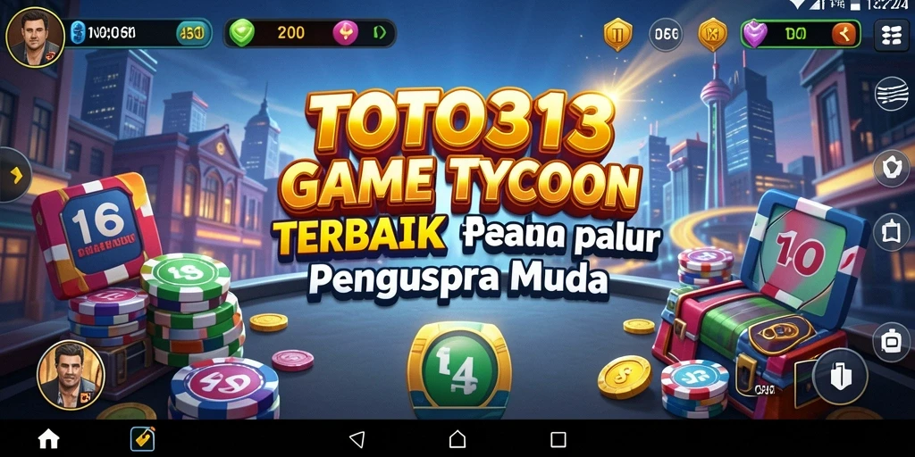Screenshot gameplay TOTO313 yang memukau dengan fitur Tycoon.