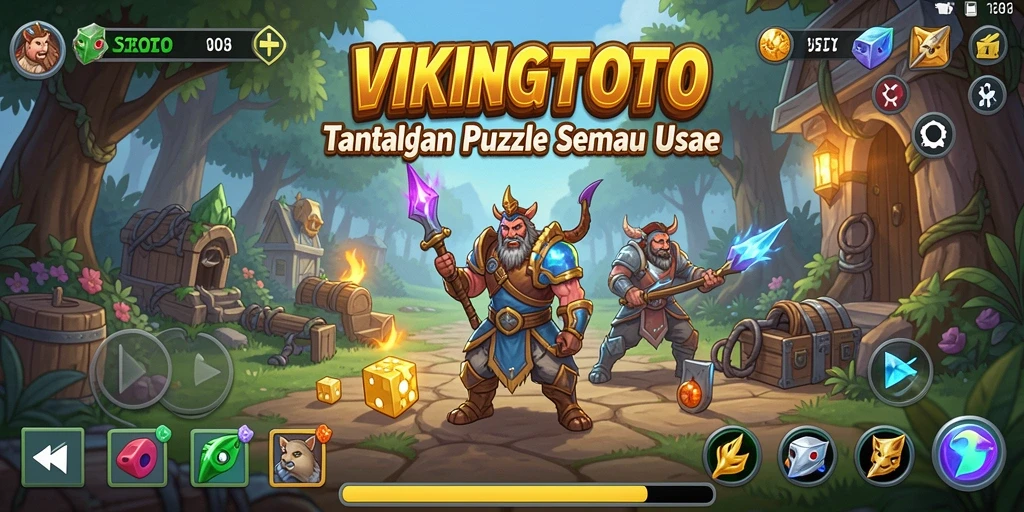 Tangkapan layar VIKINGTOTO menampilkan gameplay puzzle yang menarik.
