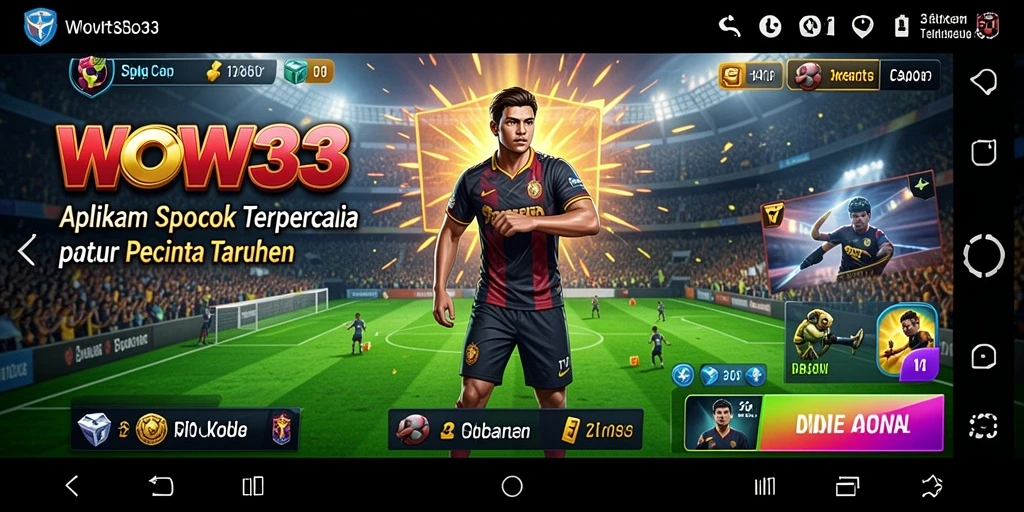 Tangkapan layar menampilkan antarmuka menarik dari gameplay Sportsbook WOW33.